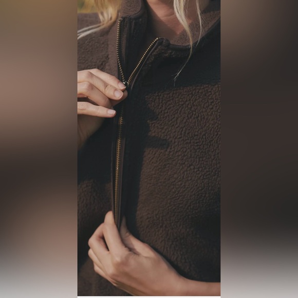 ANTHROPOLOGIE Chocolate Pilcro Half-Zip Pullover Sweatshirt - Picture 4 of 13